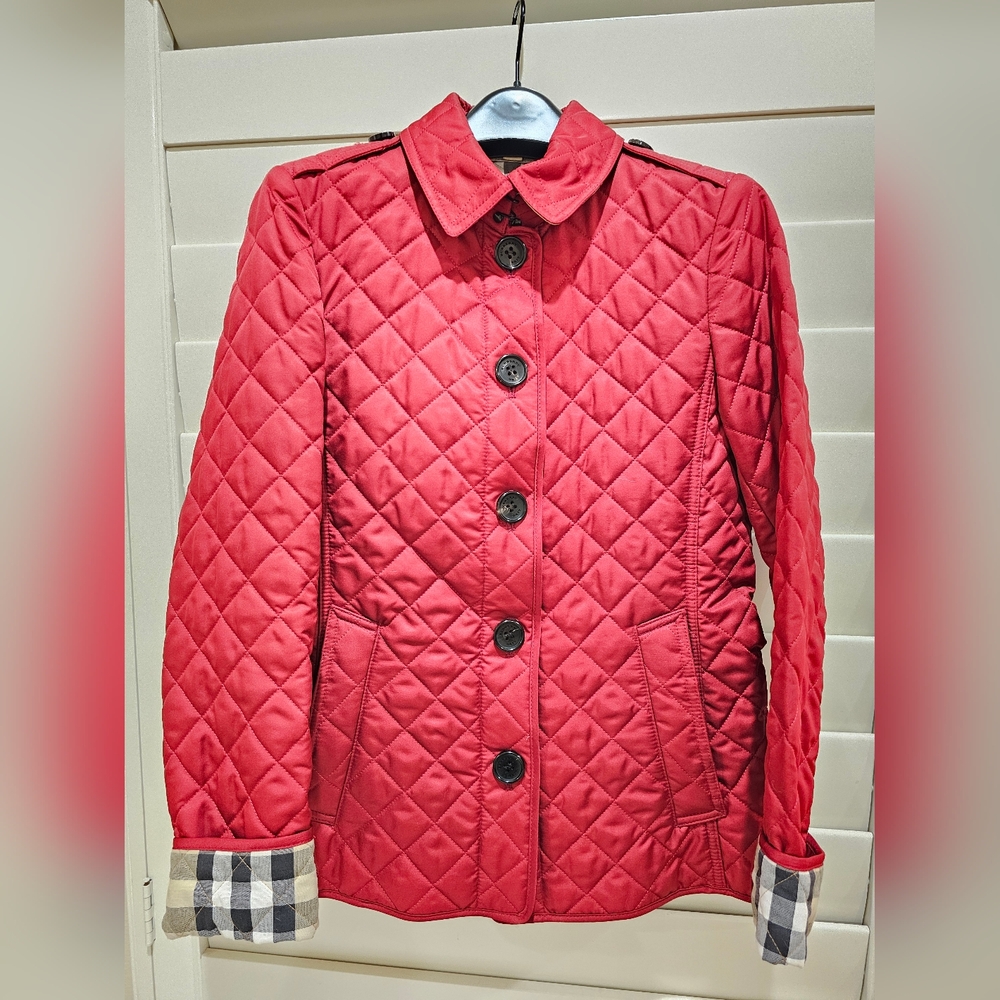 Burberry Brit Copford Red Quilted Jacket